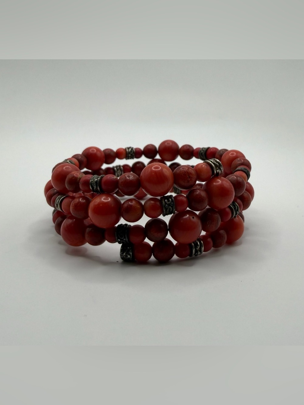 Wire Beaded Stone Bracelet